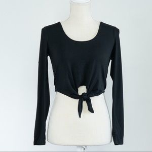 Babaton Aritzia Jeronimo Long Sleeve Crop Top